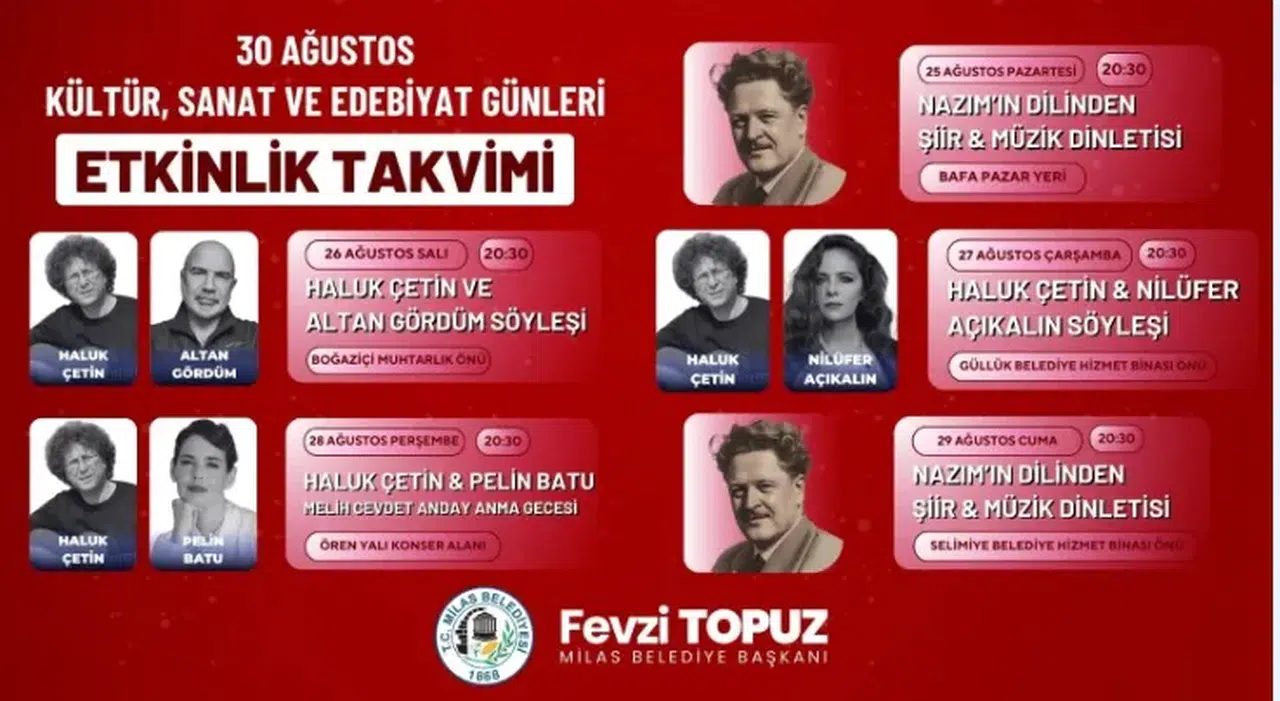Milas’ta Şiir, Müzik ve Söyleşilerle Dolu Bir Hafta