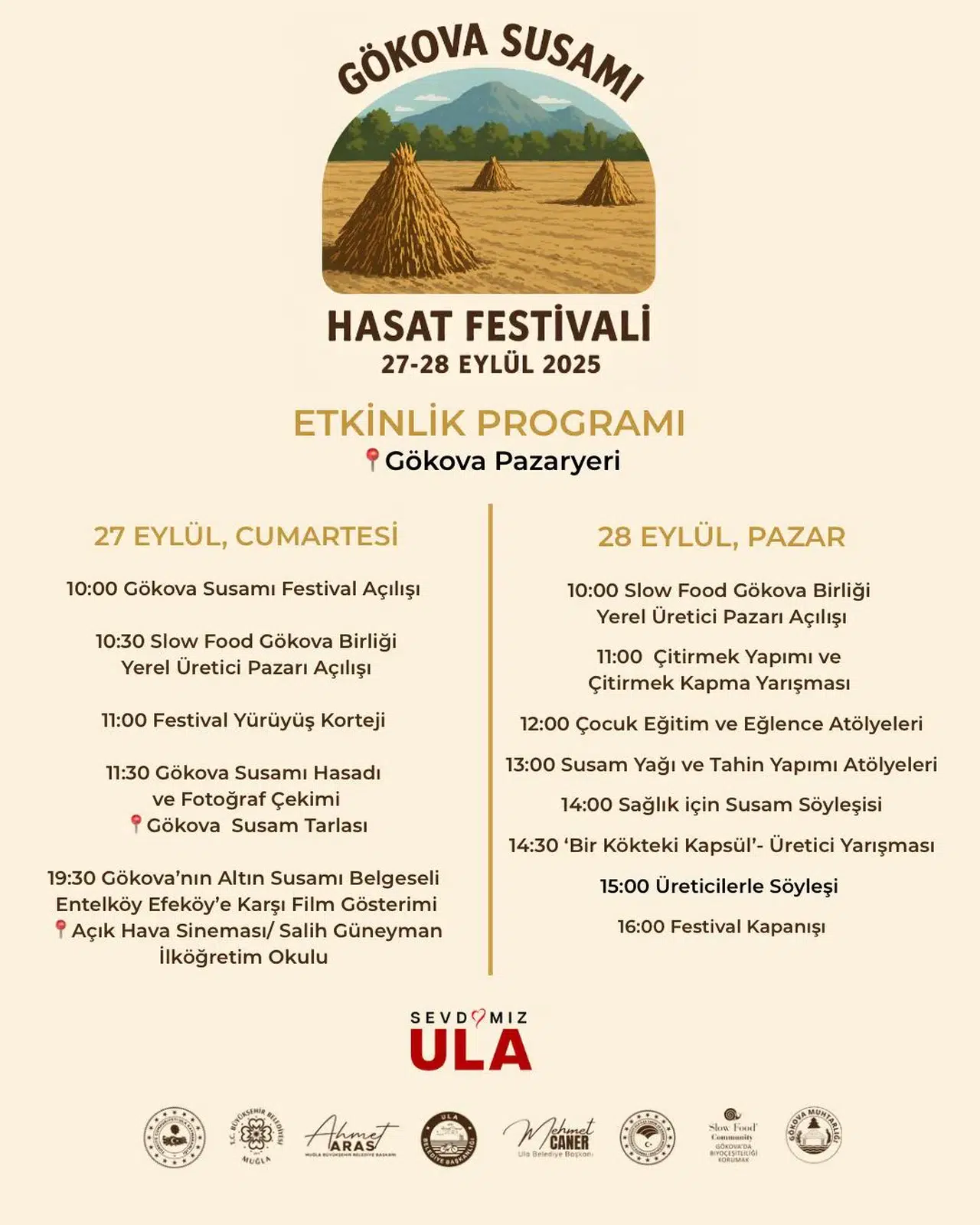 Ula’da Hasat Coşkusu! Gökova Susamı Festivali 27-28 Eylül’de