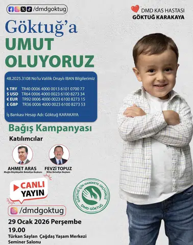 DMD Hastası Göktuğ İçin Muğla Tek Yürek! Ahmet Aras’tan Canlı Yayınla Destek Çağırısı