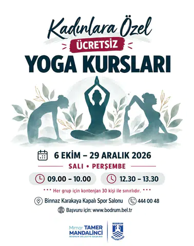 Kadınlar İçin Ücretsiz Yoga! Bodrum’da Yeni Dönem Kayıtları Açıldı