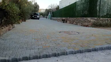 Kızılağaç’ta 4.500 m² Parke Yol Yapıldı