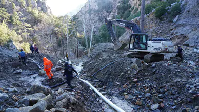 Köyceğiz’de Heyelan Alarmı: MUSKİ Saatler İçinde İsale Hattını Yeniledi