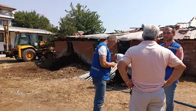 Ortaca’da Yangın Mağduru Üretici Yalnız Bırakılmadı