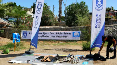 Bodrum’da Kıyı Temizliği: 7.585 Parça Atık Toplandı