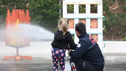 Çocuklar Yangın Parkurunda Hem Eğlendi Hem Öğrendi