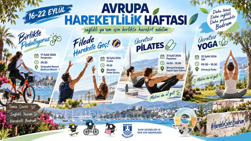 Bodrum’da Hareketlilik Haftası Başlıyor! Bisiklet, Yoga, Pilates…