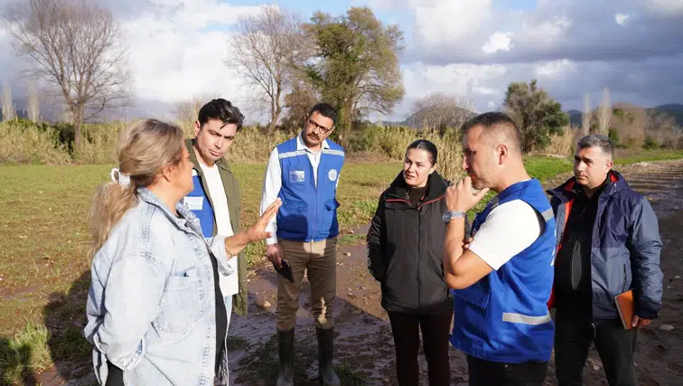 Köyceğiz’de Sel Vurdu, Büyükşehir Harekete Geçti! Üreticiye Destek Başladı