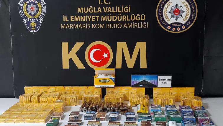 Marmaris’teki kaçak tütün operasyonunda 6 şüpheli gözaltına alındı
