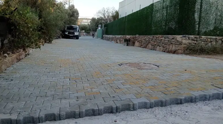 Kızılağaç’ta 4.500 m² Parke Yol Yapıldı