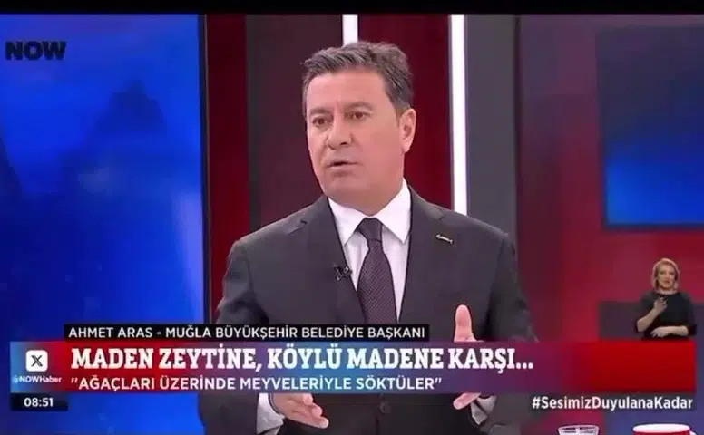 Başkan Aras’tan Akbelen çıkışı: “Üzerinde zeytiniyle ağaçlar söküldü, üzerinde meyvesiyle bir ağacı sökemezsiniz”