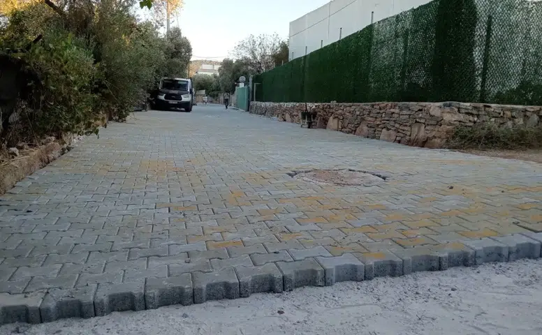 Kızılağaç’ta 4.500 m² Parke Yol Yapıldı