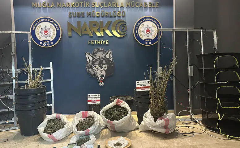 Muğla'da Narkotik Operasyonu: Villayı Sera Gibi Kullanmışlar!
