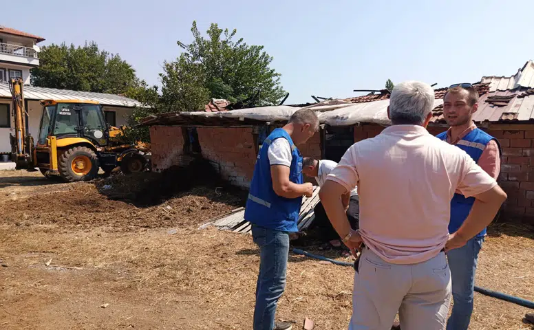 Ortaca’da Yangın Mağduru Üretici Yalnız Bırakılmadı