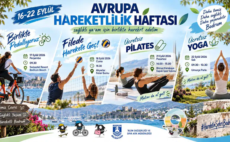 Bodrum’da Hareketlilik Haftası Başlıyor! Bisiklet, Yoga, Pilates…