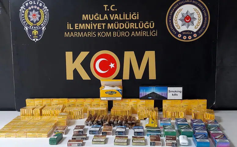 Marmaris’teki kaçak tütün operasyonunda 6 şüpheli gözaltına alındı